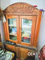 Wooden almirah & desin table