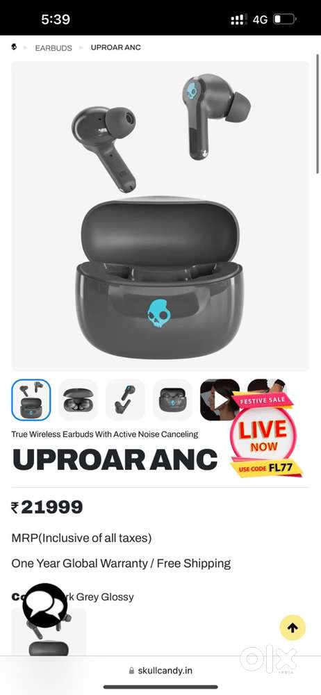 Brand New Skull candy Uproad ANC earbuds