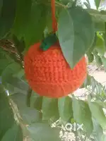 Crochet orange keychain good condition