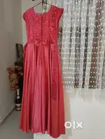 Bridesmaid dress/ flowery girl dress / red and deep pink colour
