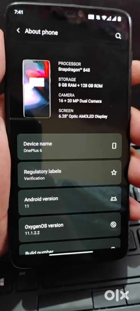 OnePlus Snapdragontm 845
8gb ram + 128gb rom
16+20mp dual camera