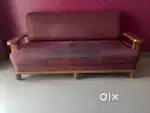 5 seater teakwood sofa set and centre table with glass top