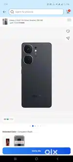 Iqoo neo 9pro black 8Gb ram 256 intalar memriy 83% bettery helth