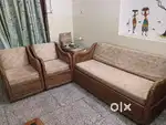 Old wooden sofa with brand new Sleepwell foam
