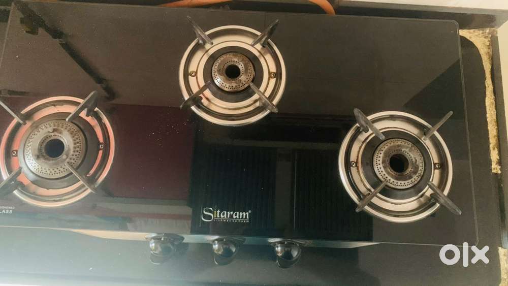 3 burner gas stove for pipeline connection