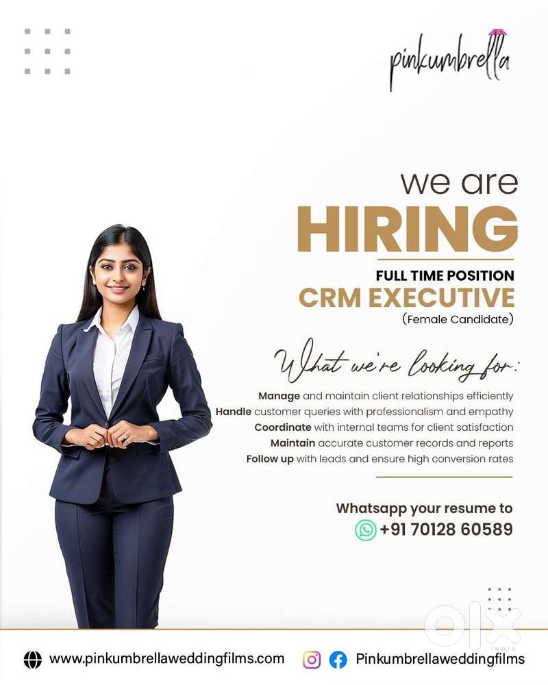 Hiring for female office assistant