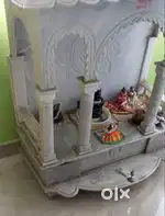 Indoor White Carved Marble Mandir (Temple)
