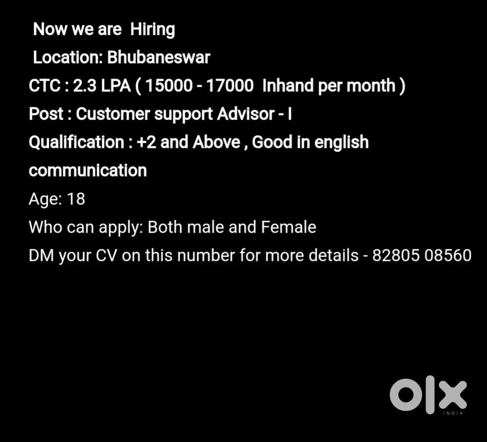 30 - 40 candidate required