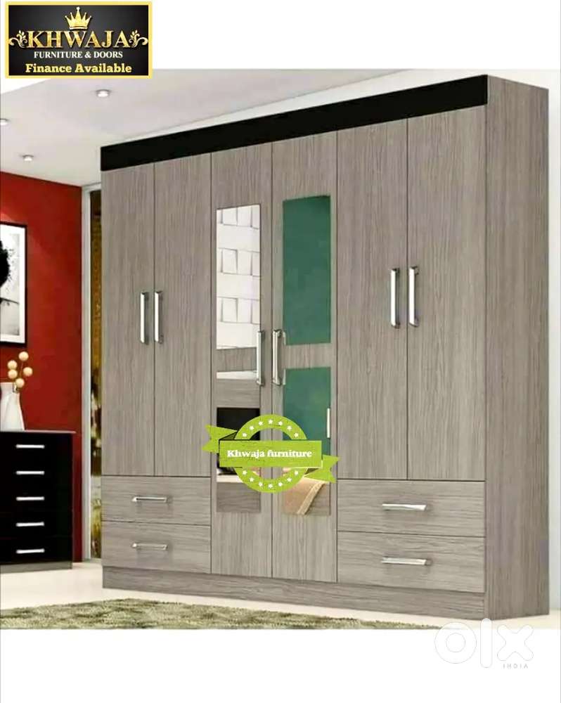 Khwaja Furniture. Unique Desighner wardrobe. Bajaj finance available