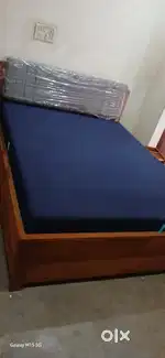 Sheesam wood queen size storeg bed with Sleepwell ortho 6inch mattress