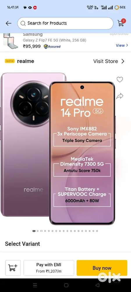 Real me 14  pro 5G sealed pack new mobile