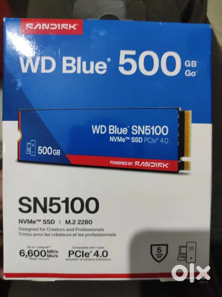 WD BLUE 500 GB M. 2 2280 NVMe PCIe 4.0 SSD