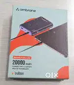 Sealed Ambrane Powerlit Ultra Lite 85W 20,000mAh Charging Power Bank