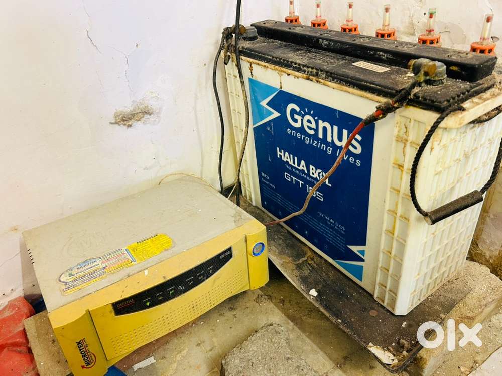 INVERTER AND ONE TUBLAR BATTERY