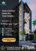 New Launch Alert –1 Bhk and 2 Bhk Flats in CV Raman Nagar!