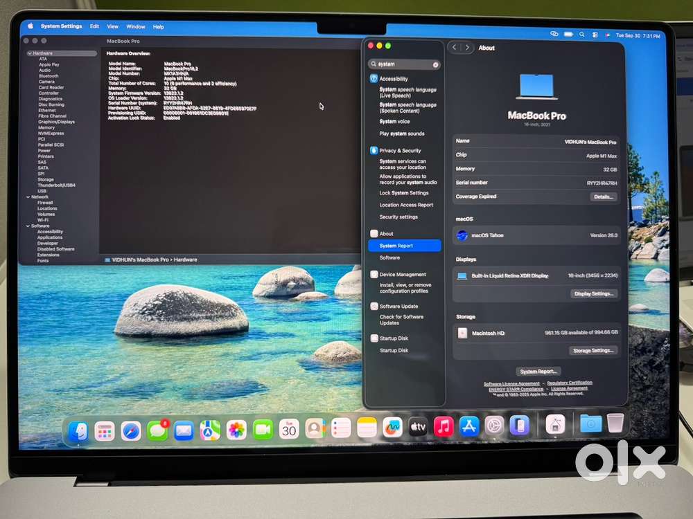 Apple Mac Book pro - 2021 ( M1 Max )