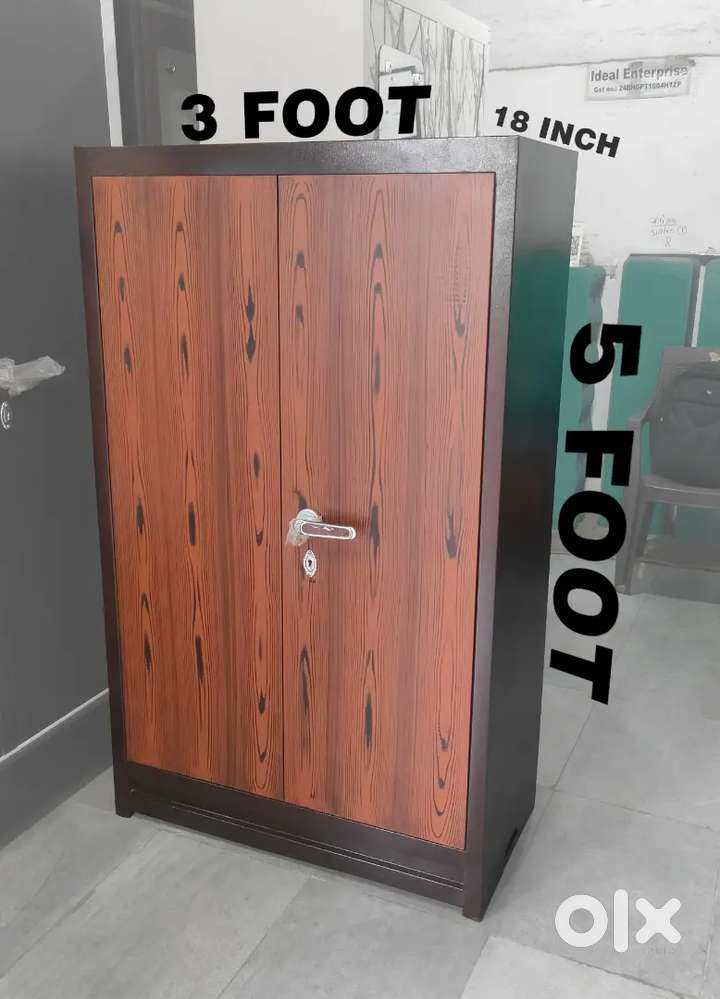 Brand New Steel Almirah (Tijori Kabaat) - Wooden Colour Finish