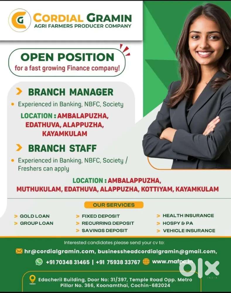 Office  assistant, recovery staff ,assistant manager