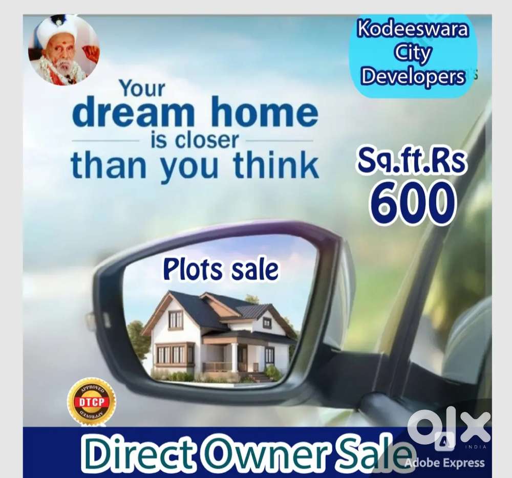 EMI plots sale for DTCP RERA APPROVAL PLOTS