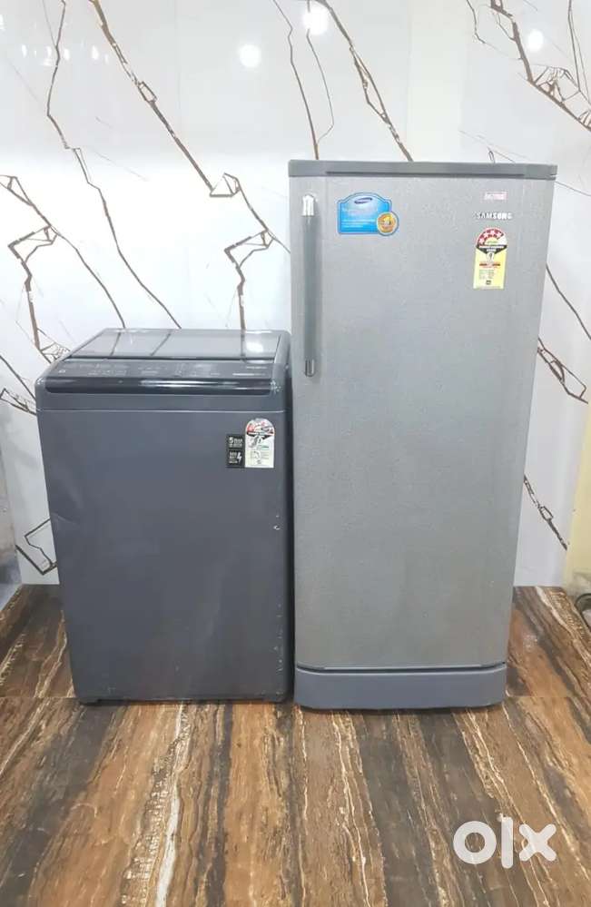 Samsung floral design refrigerator & whirlpool washing machine*/*