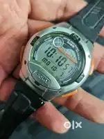 Rare casio dual time alarm timer 100m water resist wrist watch