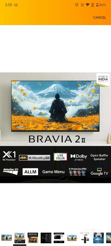 Sony Tv Bravia 2 II