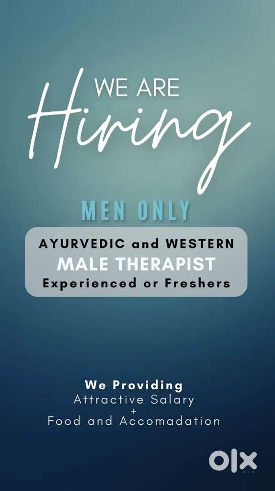 male /female Therapist for spa