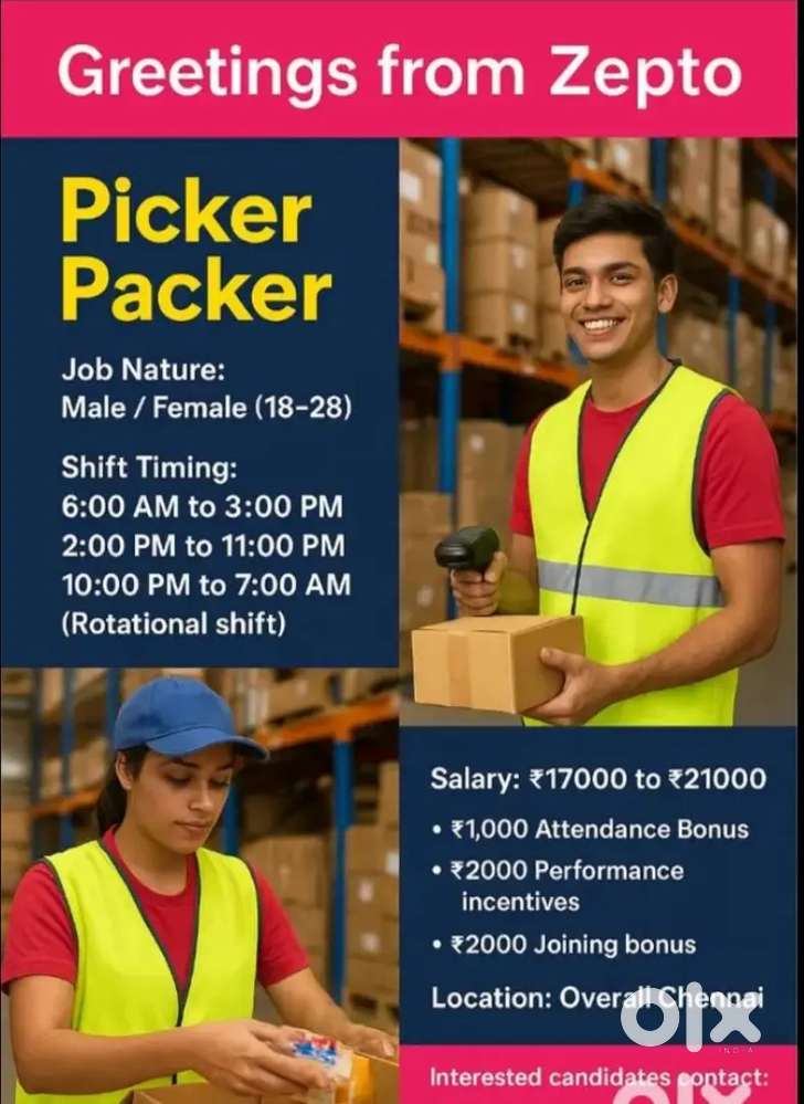 RR nagar Picker packer Jobs