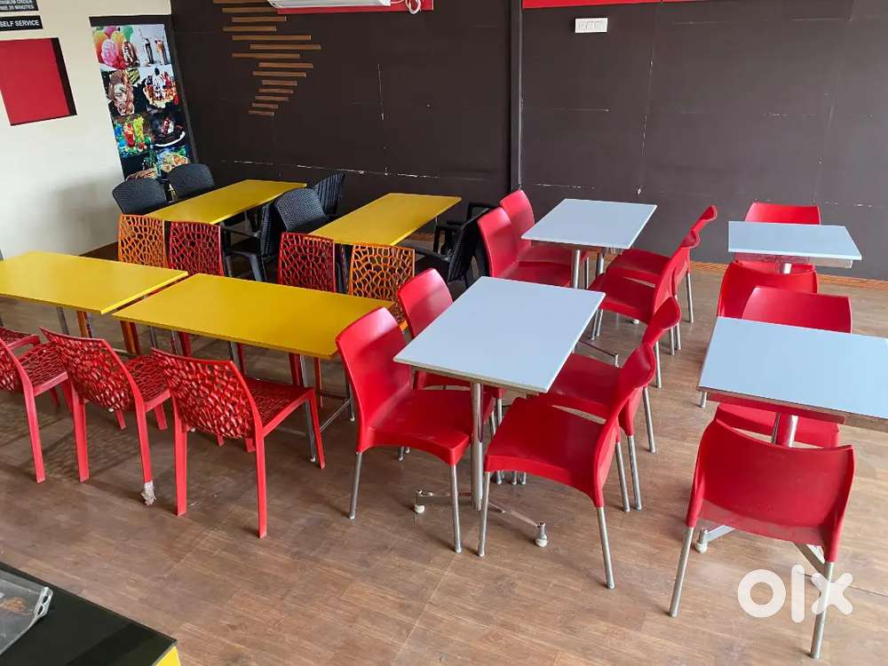 Restaurant items ( Sofa, Cash counter, Tables ,Chairs),