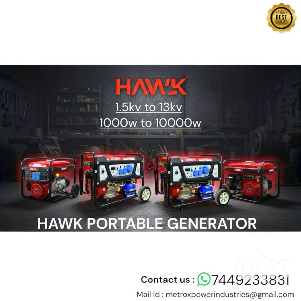 Generator portable generator – 1.5kv 3kv  5kv 7kv 10kv (XLNT & HAWK)