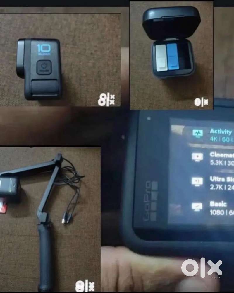 Go pro 10 camera with all accesiers