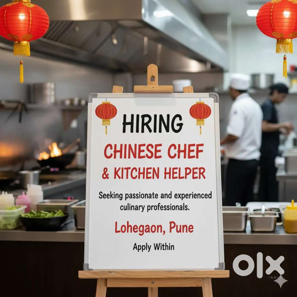 Need Chinese Cook & Helper in Lohegaon Pune.