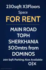 230SqftX3Floors + 200Sqft Parking