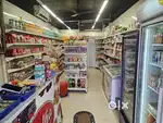 Supermarket setup with shop