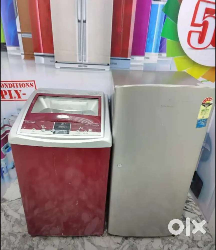 Id-7168 Whirlpool top load fully automatic, Samsung single door fridge