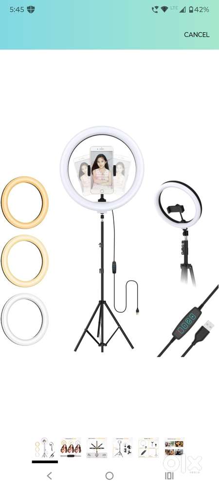 12 inch ring light with 7 feet Tripod