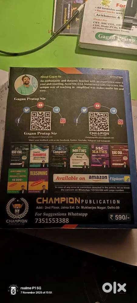 Gagan sir arithmetic classnote.very good book for  competitive exams.