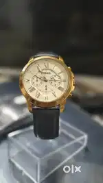 Fossil Men Rosegold Bezel Analogue Chronograph Watch For Sale
