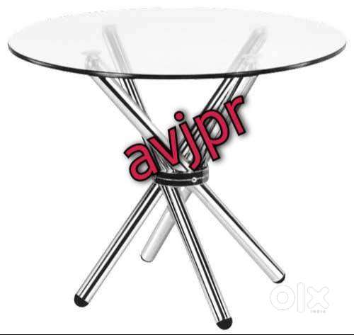 New glass round top meeting table conference table cafe table