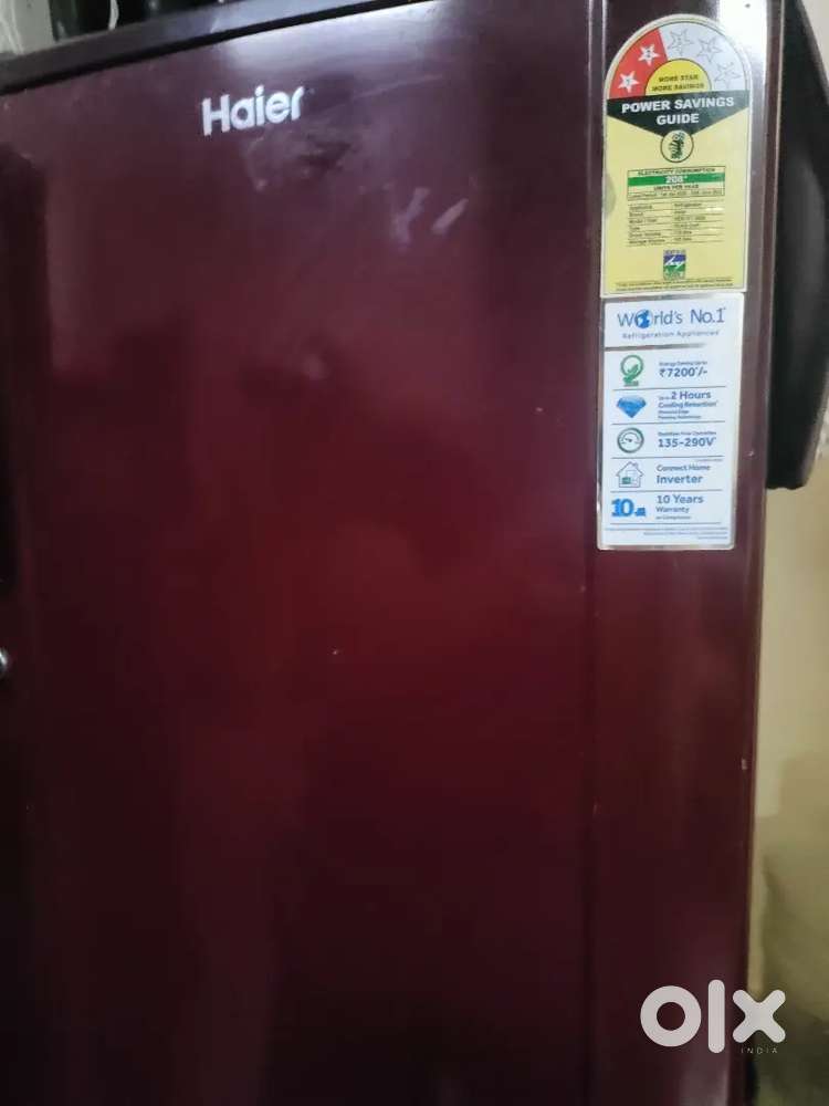 Haier maroon fridge