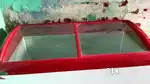 Glass top ice cream deep frezer