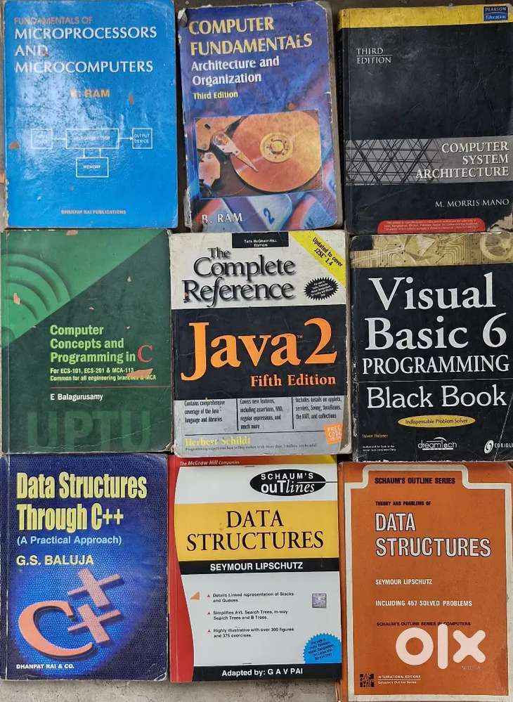 Computer Architecture, Operating Sys, Data Structure, C, Java, VB, etc
