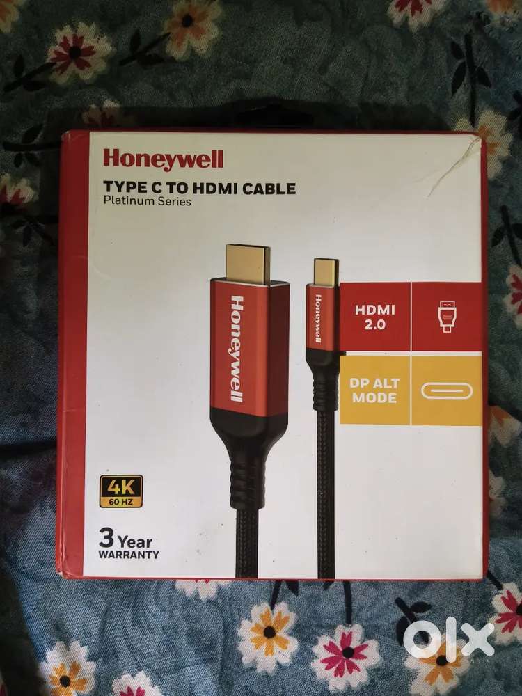 Honeywell Type C to 2.0 HDMI Cable, 4Kx2K@60Hz UHD Resolution, 2 Mtr