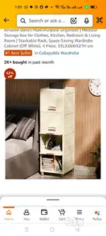 Kids storage cupboard white