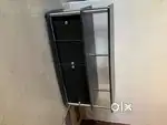 Glass door TV cabinet