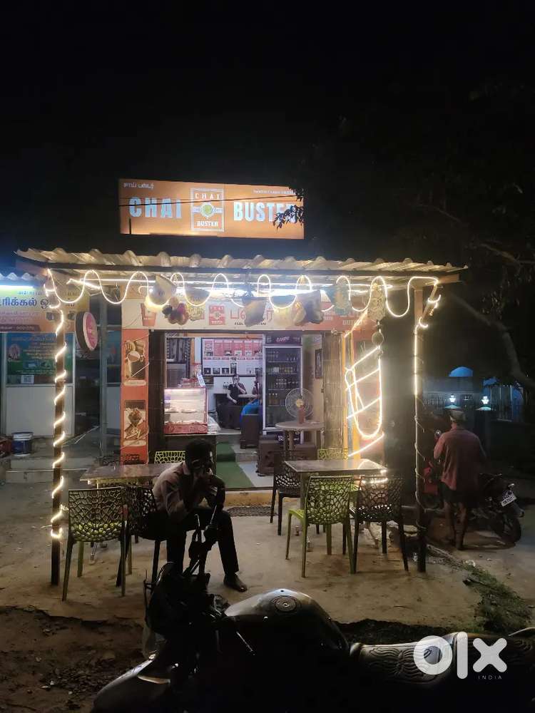 Running tea & snacks shop setup for sale