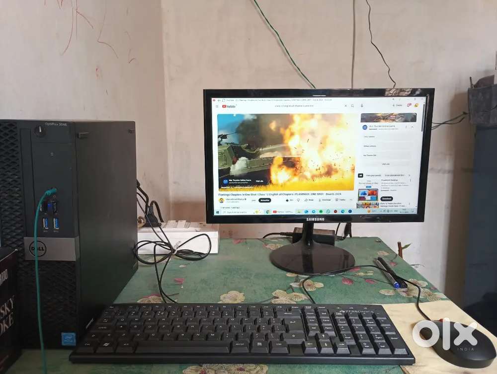 Delloptiplex i3 6gen desktop with 8 gb ram ddr4 256 ssd with monitor