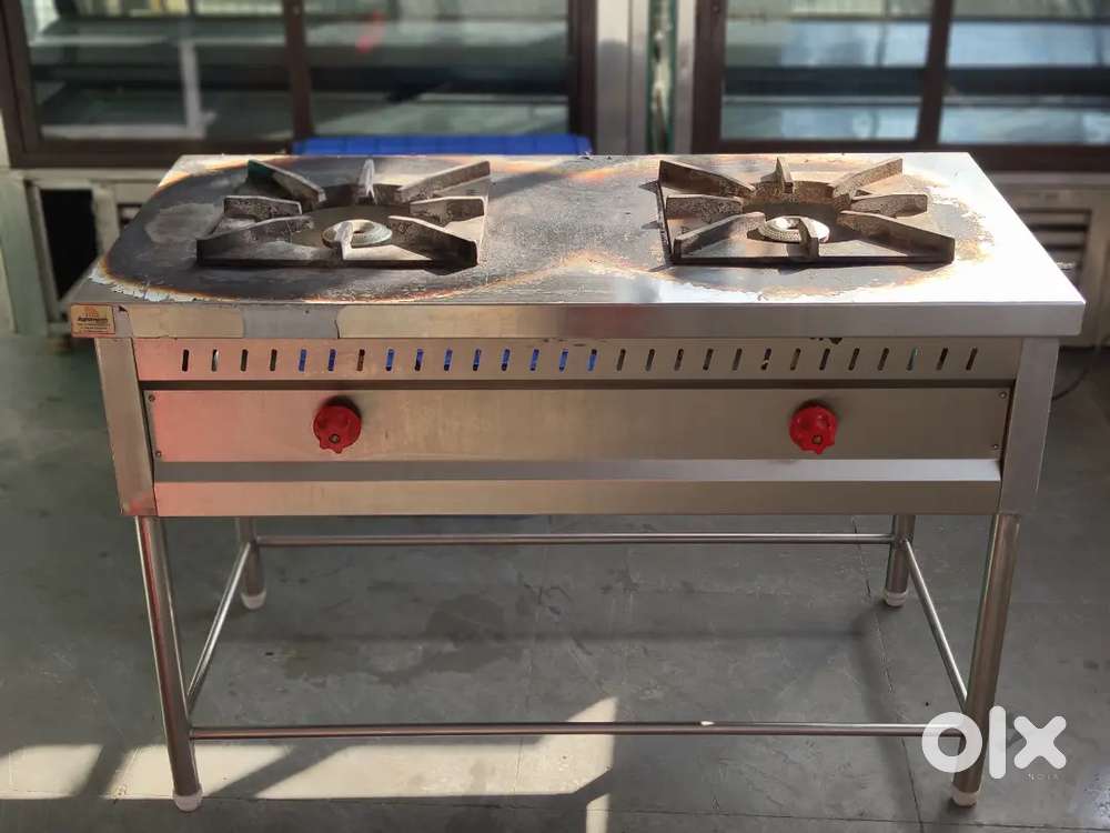 304g ss Double Burner cooking range