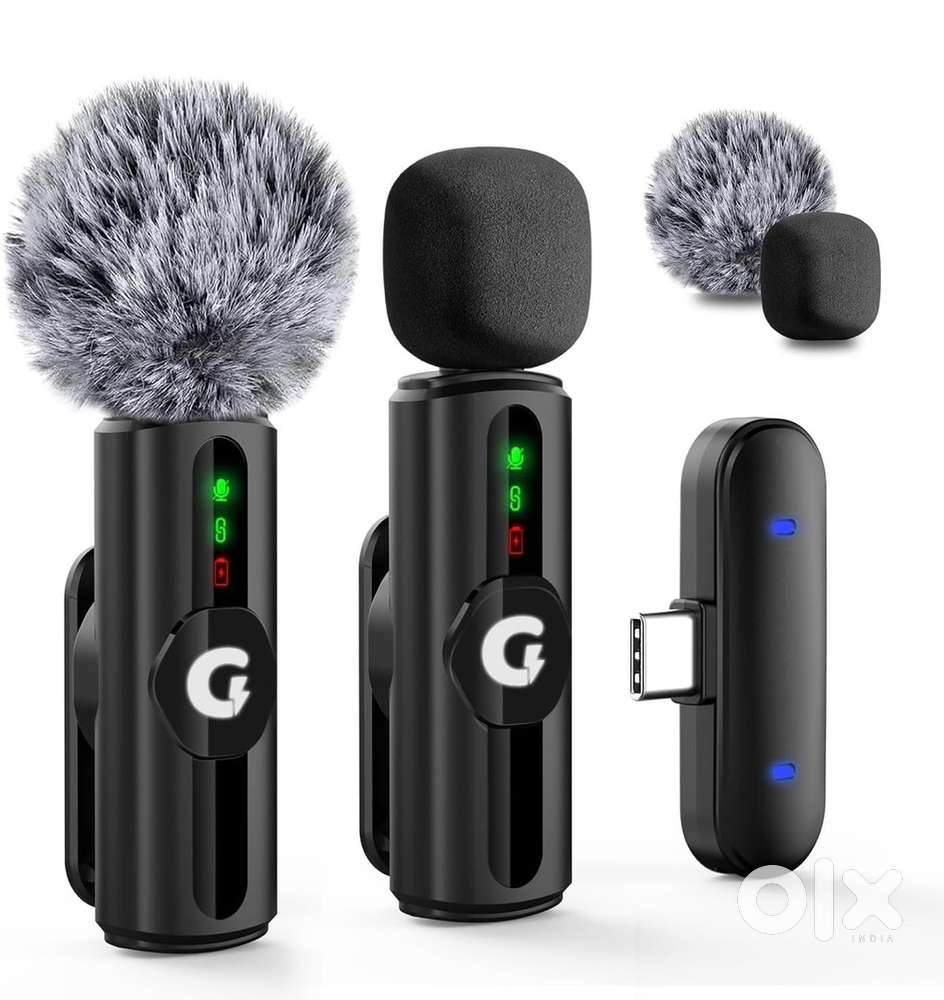 GRENARO Wireless Mic & KACA Lightning Male to USB‑C Female Adapter