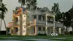 BUILDING PLAN & 3D ELEVATION